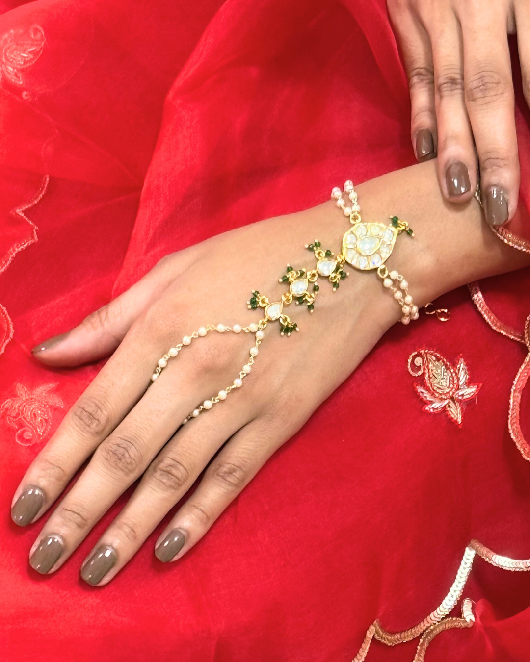 Madhumati Hand Harness Bracelet with Ring