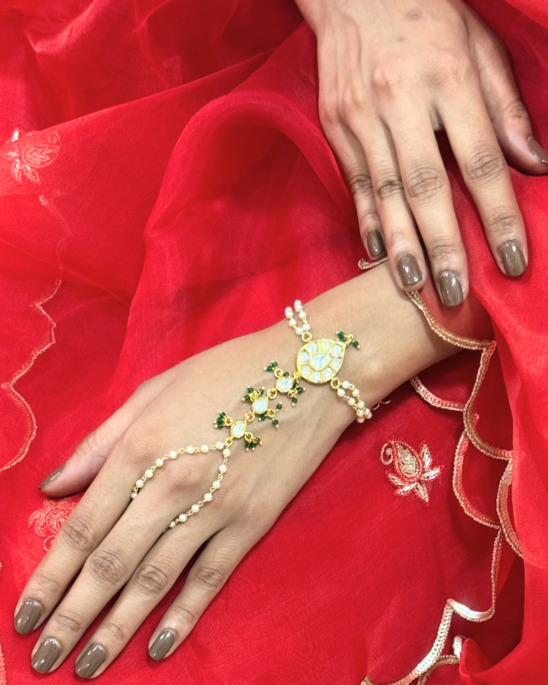 Madhumati Hand Harness Bracelet with Ring