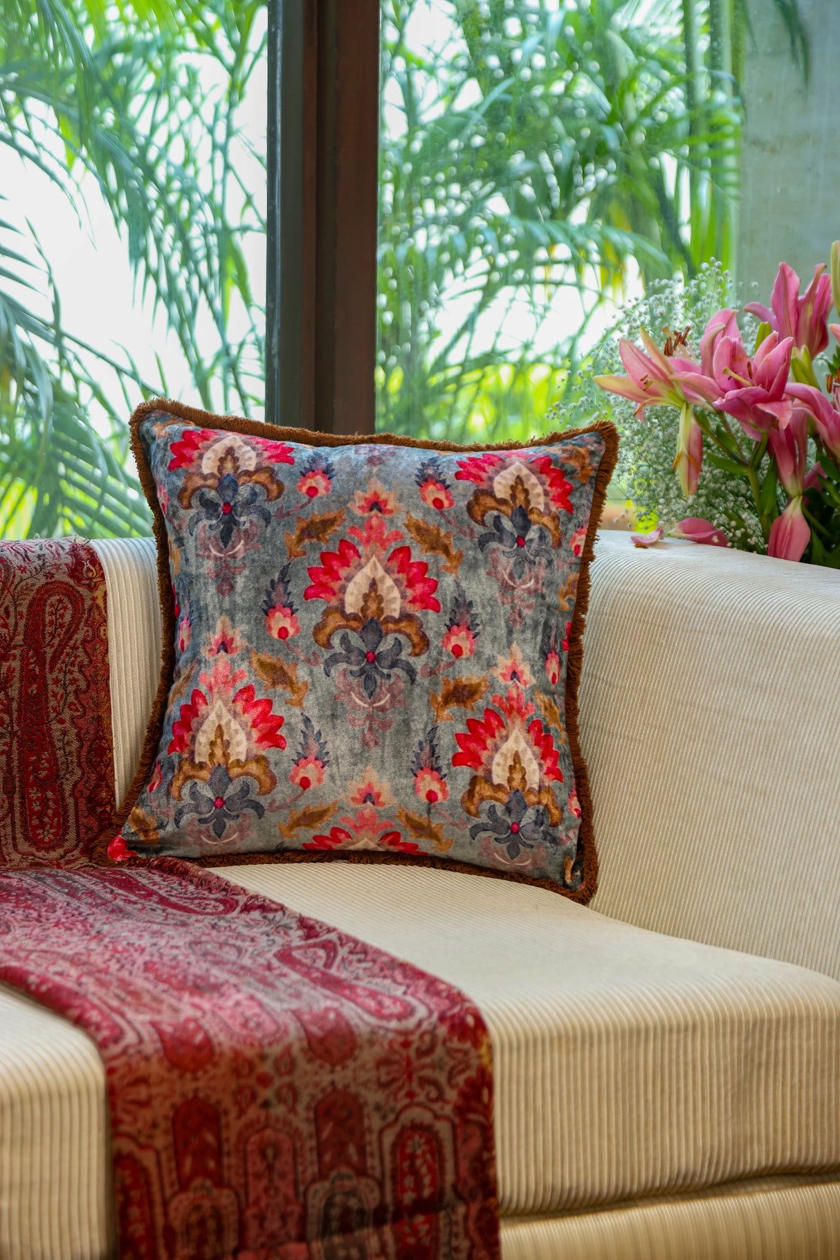 Digital Jungle Printed - Cotton Viscose Cushion