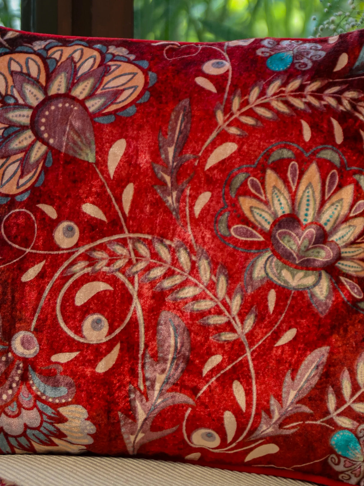 Digital Jungle Printed -Cotton Viscose Cushion