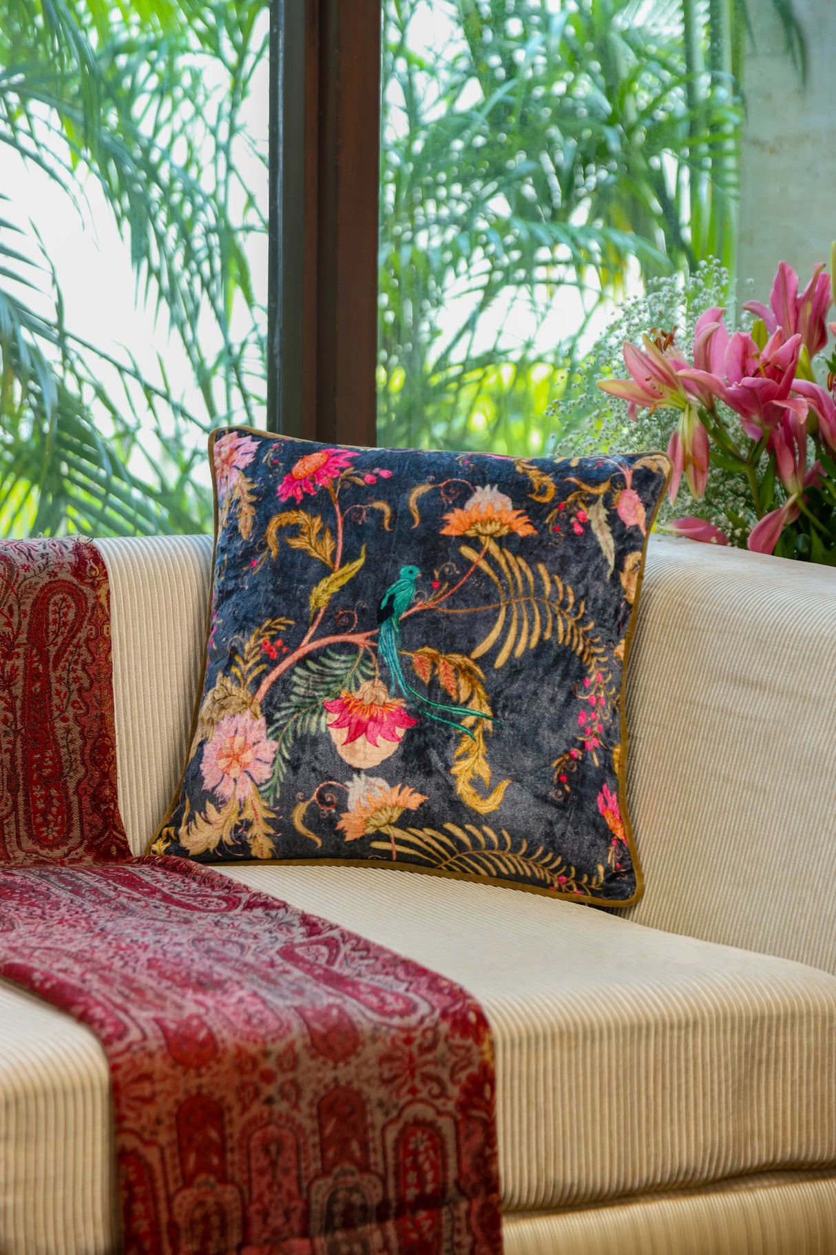 Digital Jungle Printed - Cotton Viscose Cushion