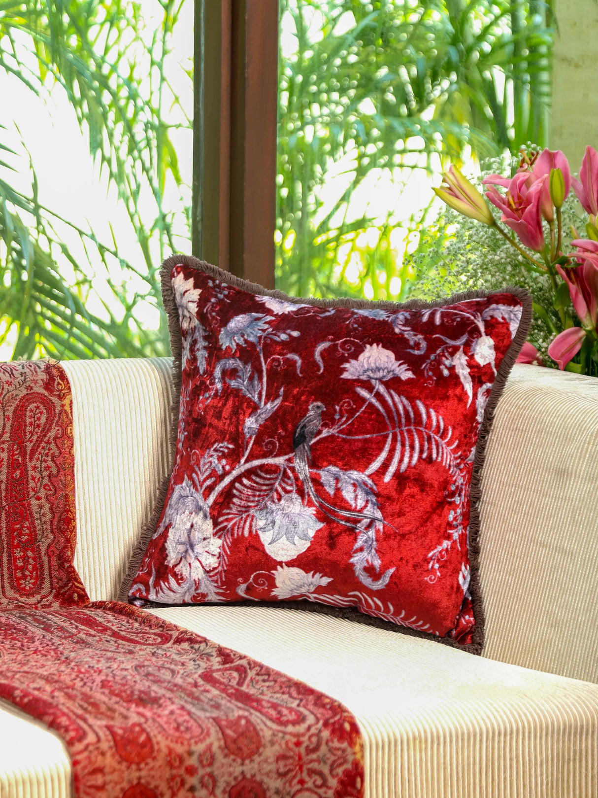 Digital Jungle Printed - Cotton Viscose Cushion