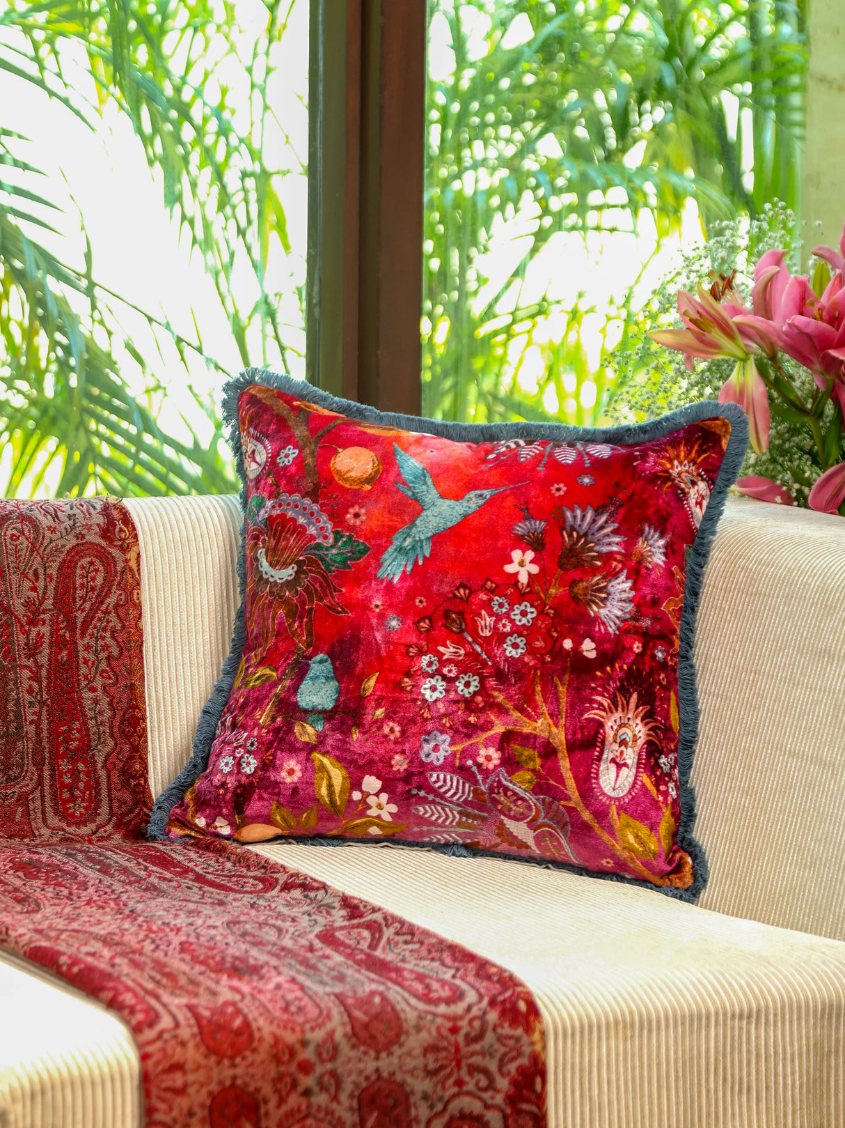 Digital Jungle Printed - Cotton Viscose Cushion
