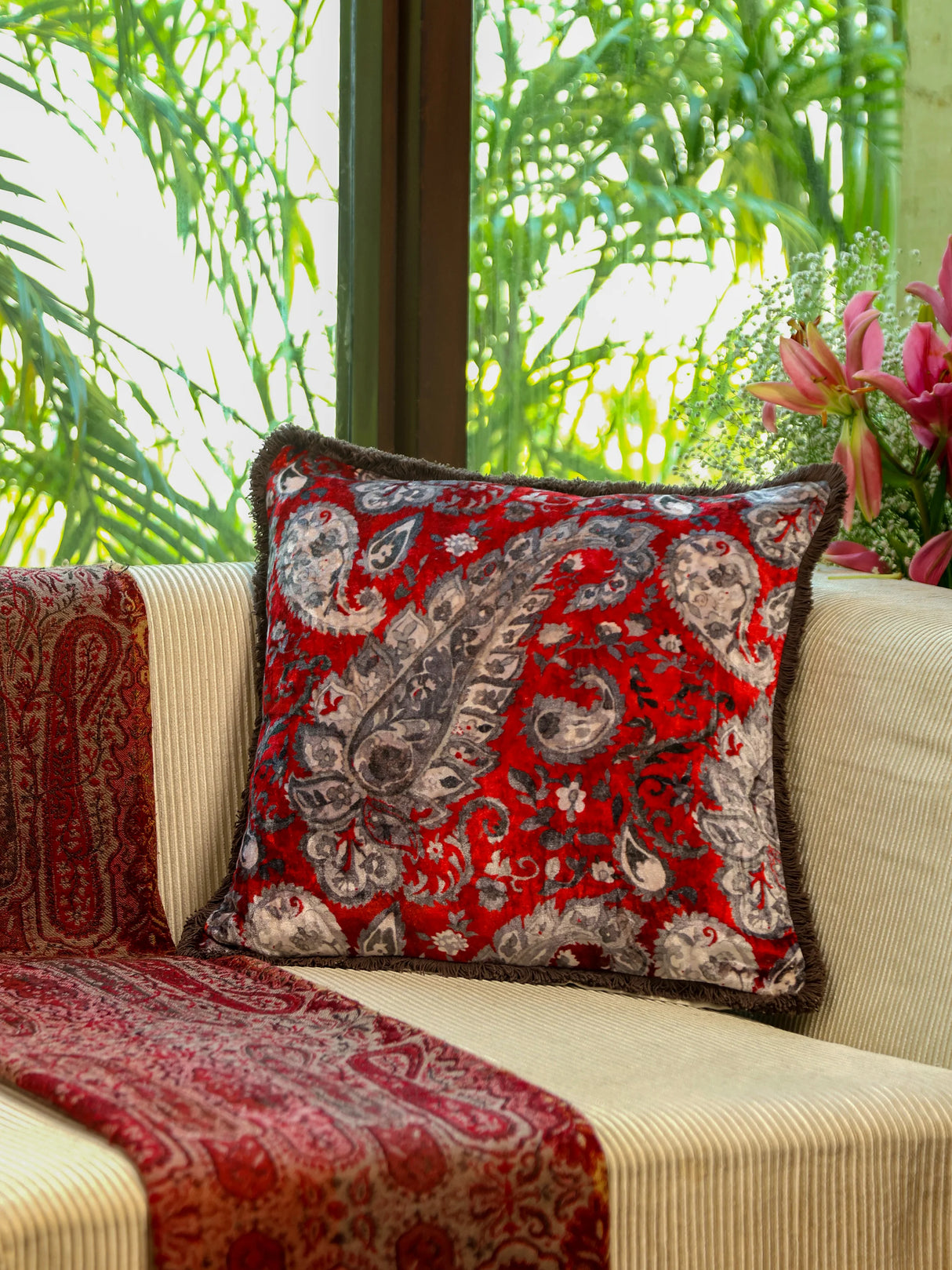 Digital Jungle Printed - Cotton Viscose Cushion