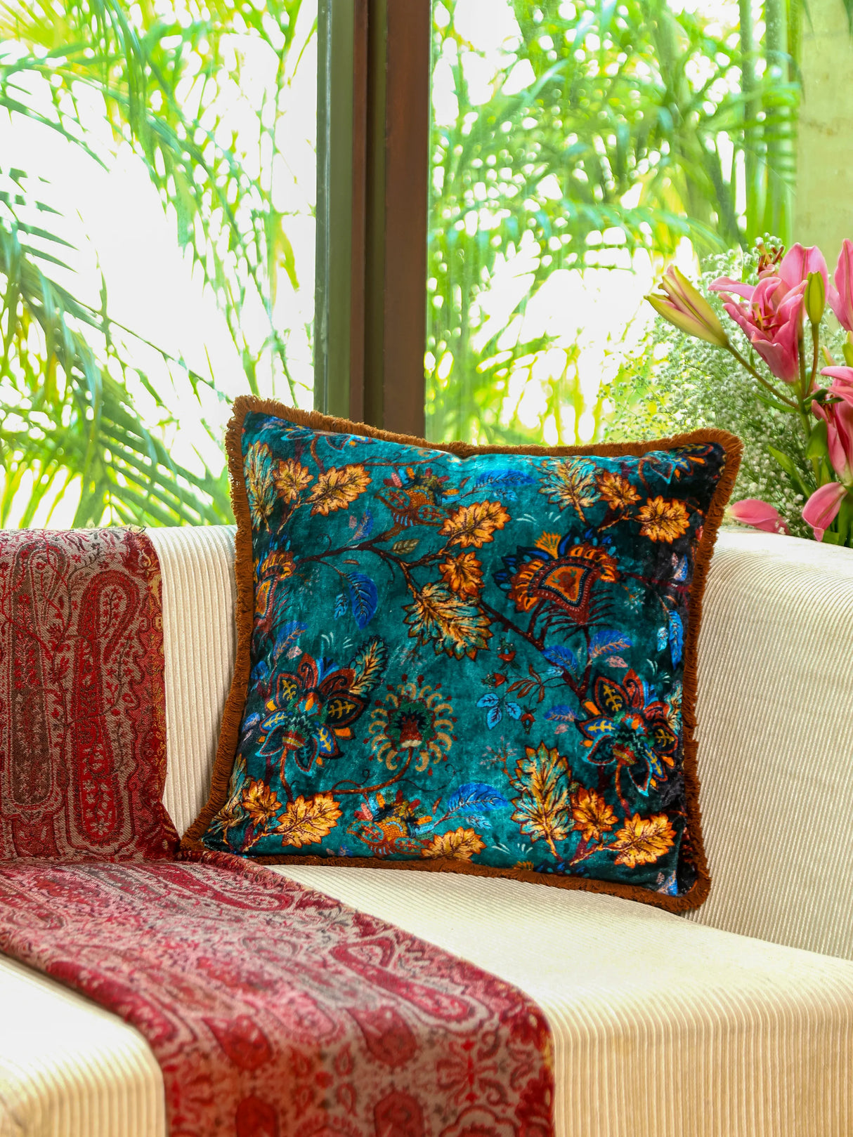 Digital Jungle Printed - Cotton Viscose Cushion