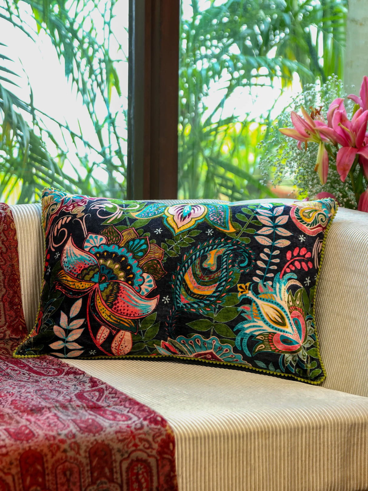 Digital Jungle Printed - Cotton Viscose Cushion