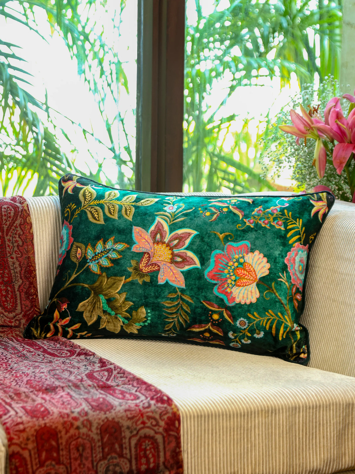 Digital Jungle Printed - Cotton Viscose Cushion