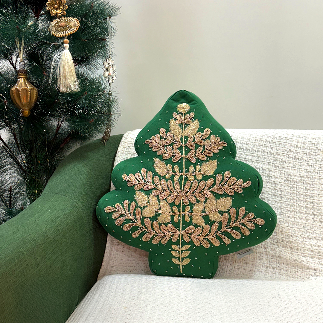 Christmas Tree shape cushion-Filled