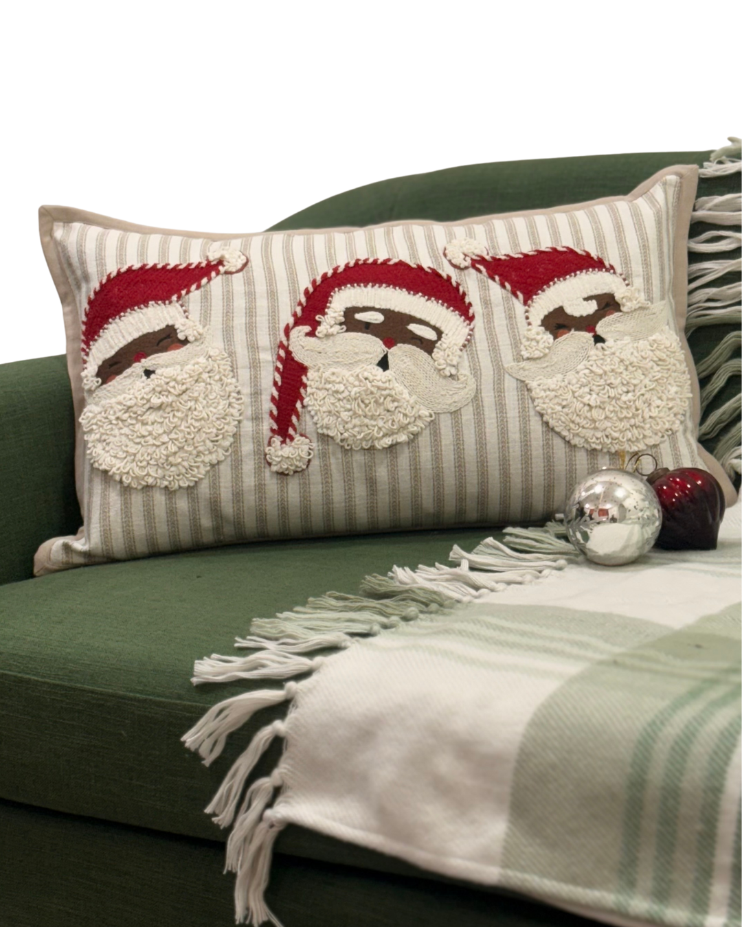 Santa Face Trio Cushion Cover