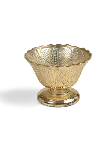 Mercury Glass Decorative Bowl silver finish multi-purpose décor piece.