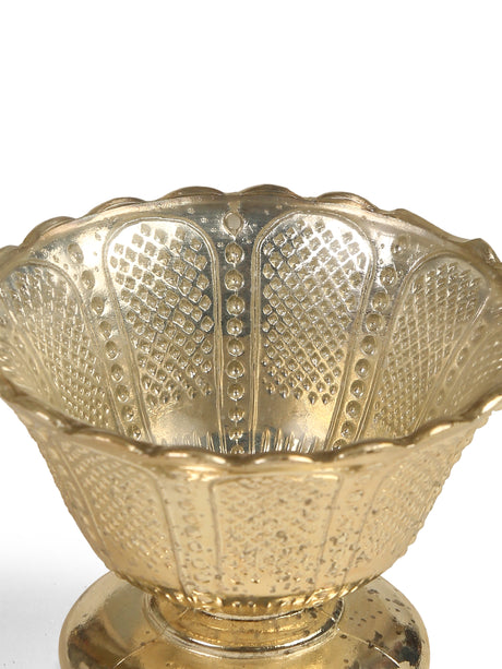 Mercury Glass Decorative Bowl silver finish multi-purpose decor piece