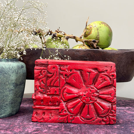 Hand Carved Wood Block 3
