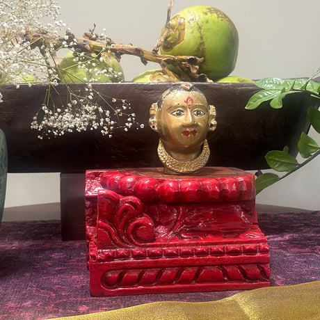 Antique Decor Accent - Carved Wooden Block 3