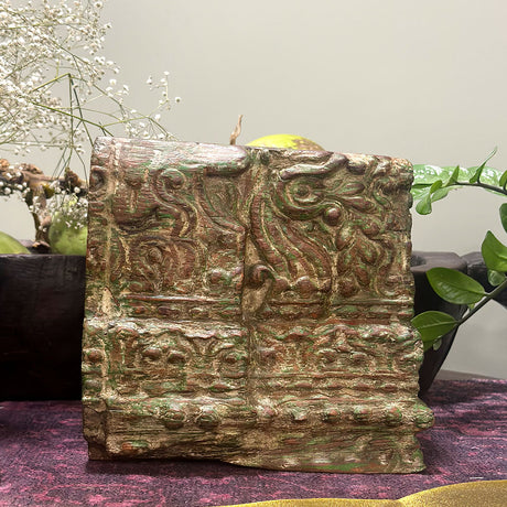 Handcrafted Decor Items - Carved Wooden Block 3