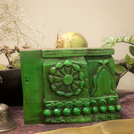 Handcrafted Decor Items - Carved Wooden Block