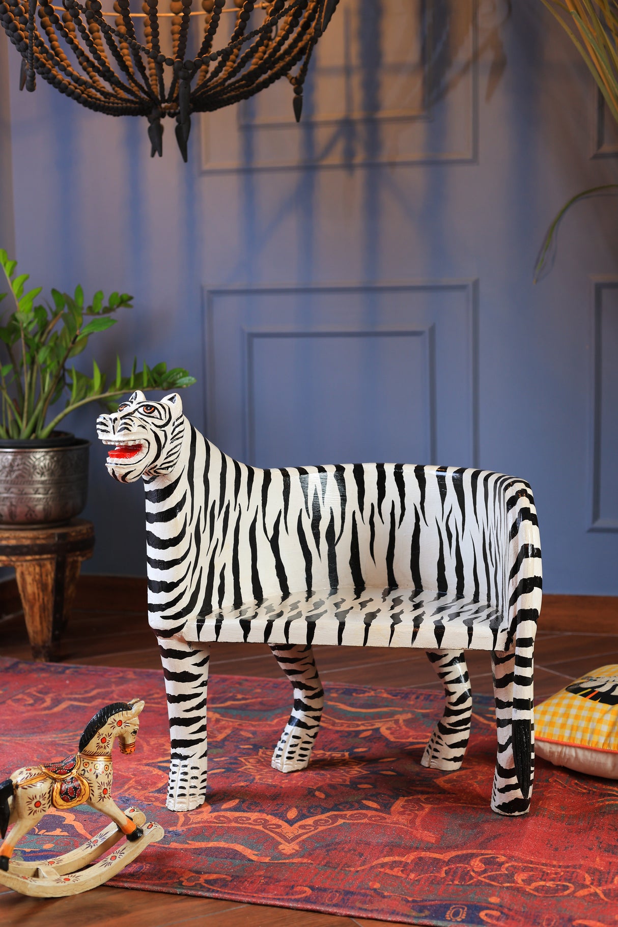 Wooden Tiger Chair Painted (Baby Chair)