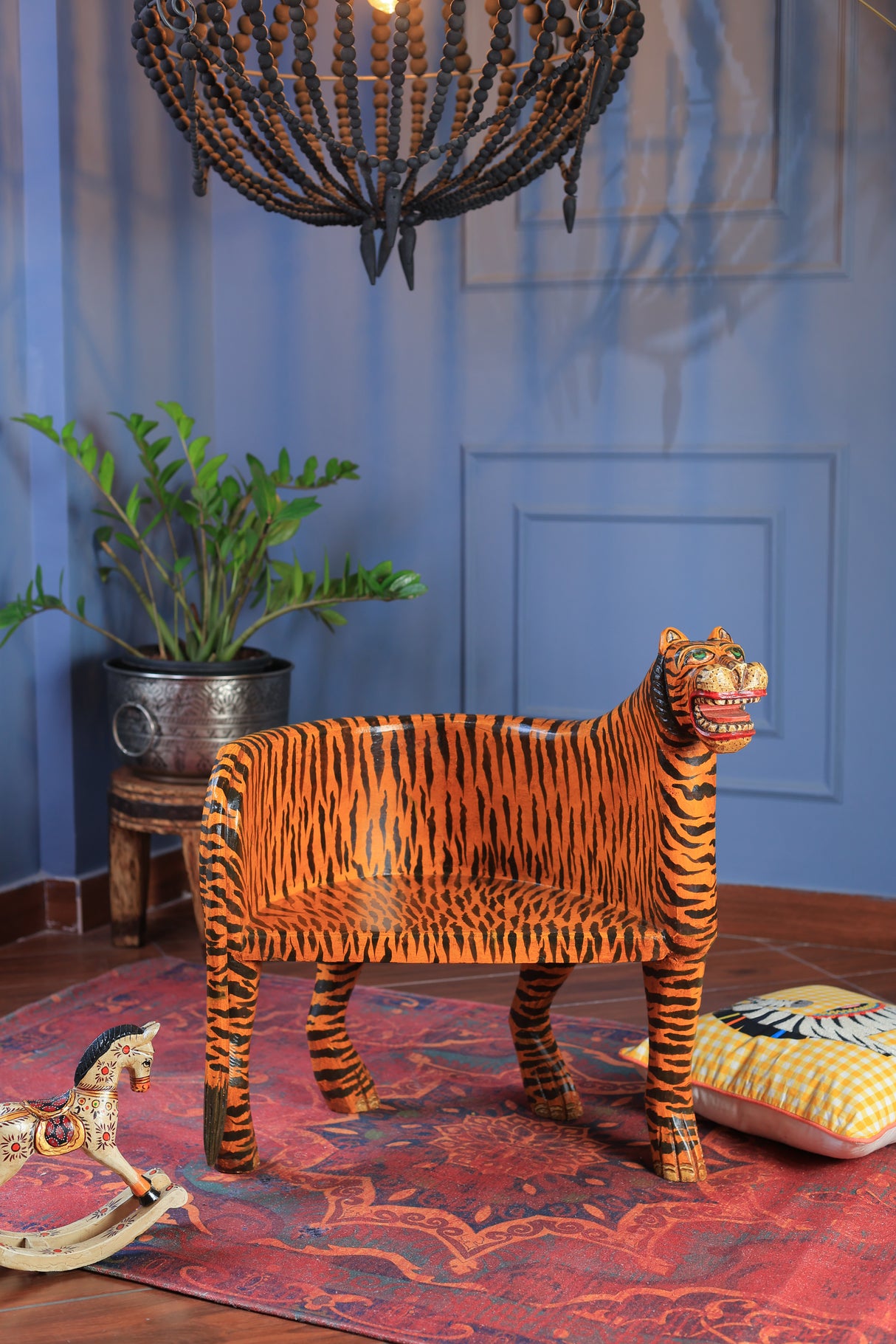 Wooden Tiger Chair Painted (Baby Chair)