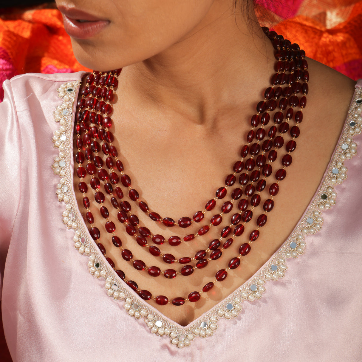 Iraaya Surkh Noor Necklace Set