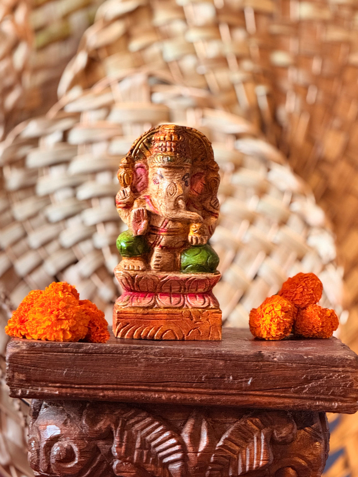 Wooden Whisper - Ganesha Carved