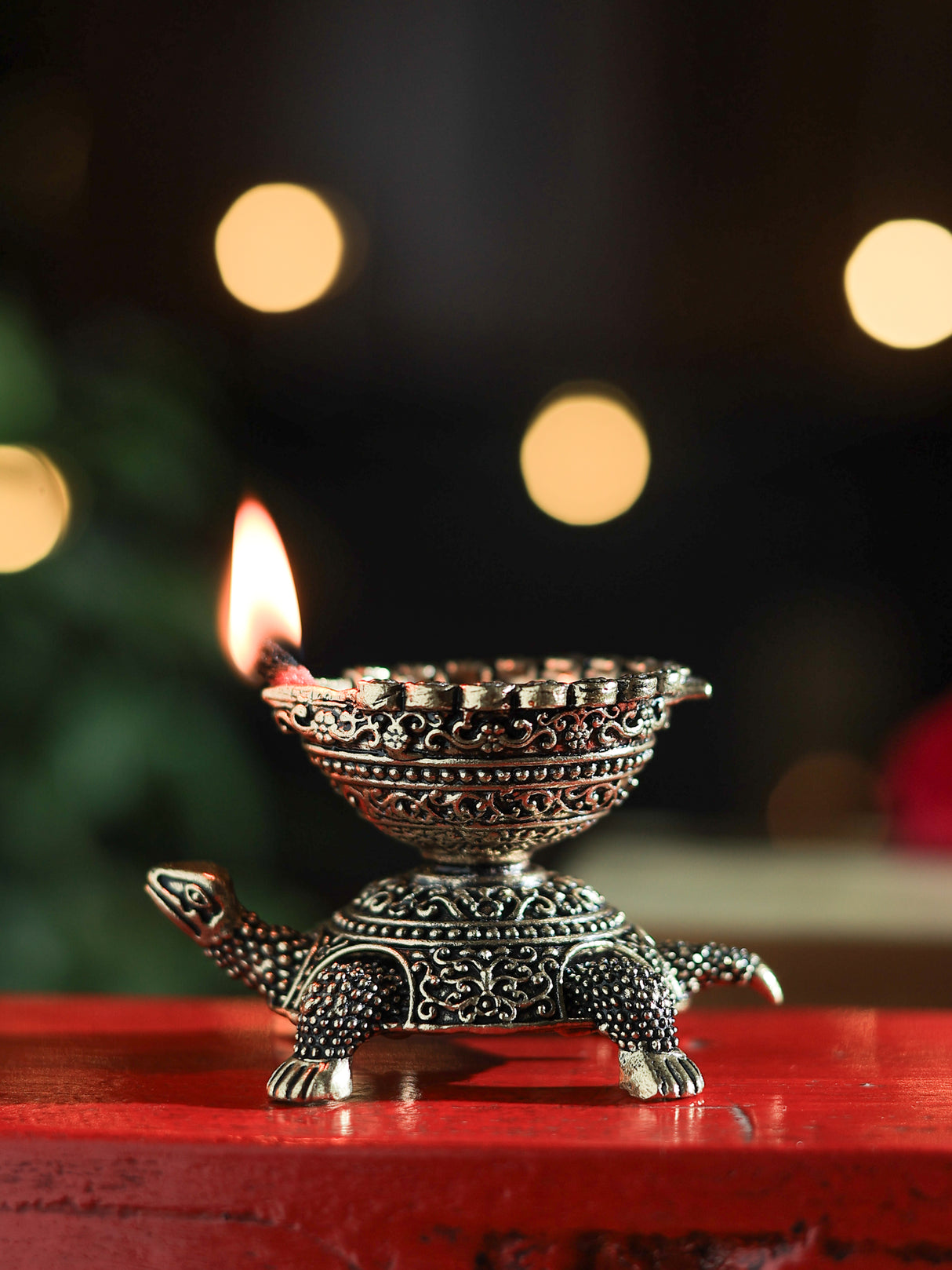 Tortoise Brass Diya