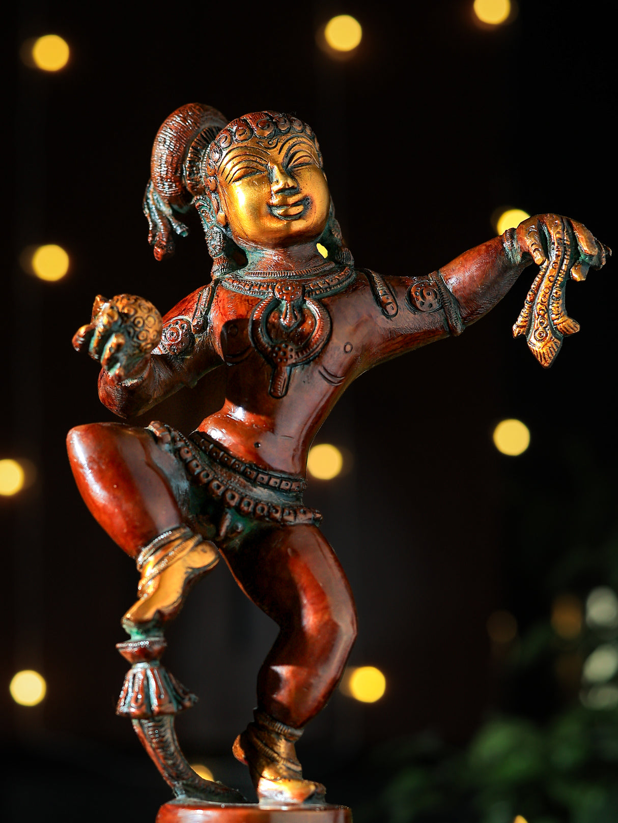 Bal Krishna Dancing Brass Statue