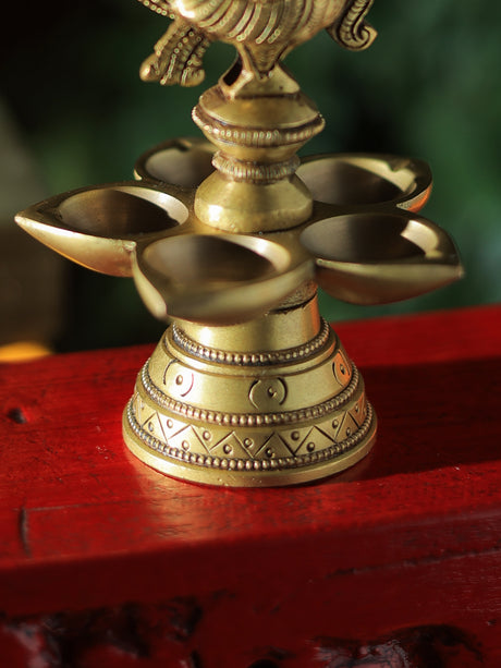 Peacock/Mayur Brass Lamp