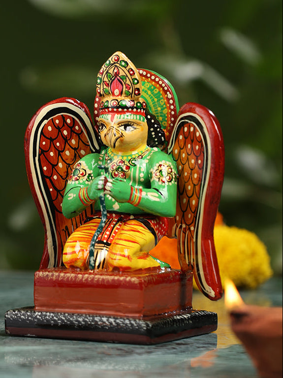 Wooden Idols - Garuda and Hanuman Pair 2