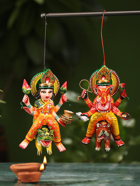 Vintage statue - Laxmi and Ganesha 2