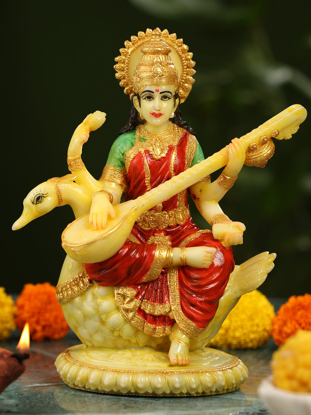 Marble Saraswati Statue