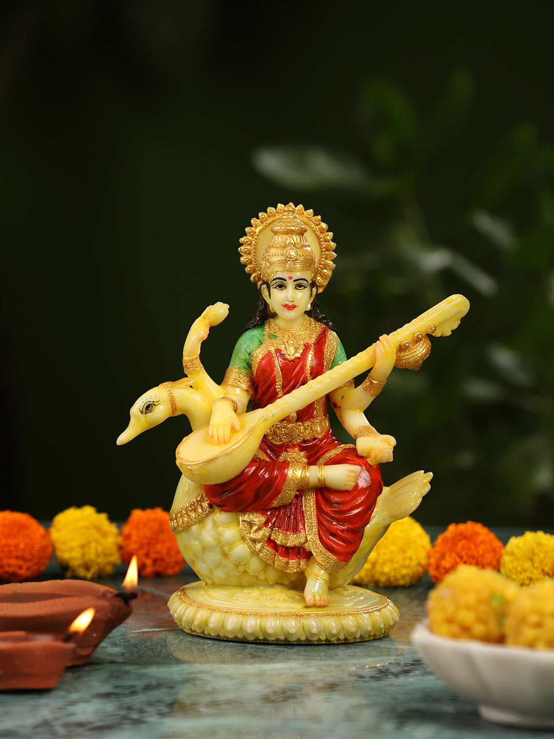 Marble Saraswati Statue