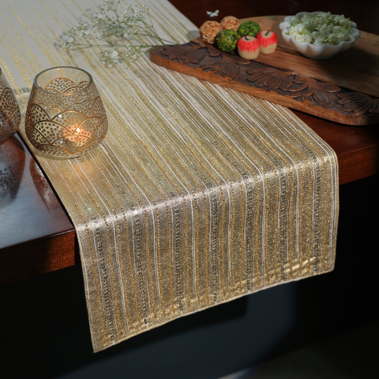 Gold Foil Table Runner
