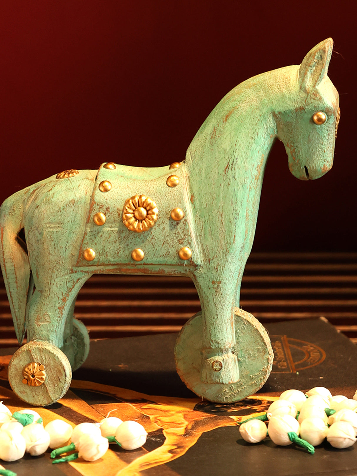 Wooden Horse On Wheels