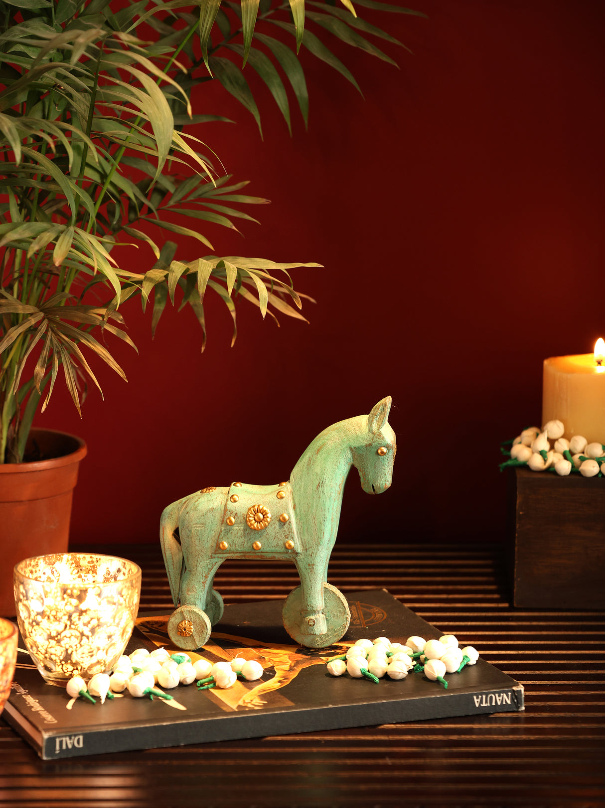 Wooden Horse On Wheels