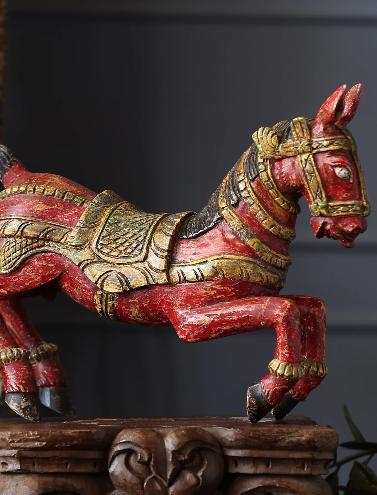 Wooden Whisper - Horse Carved And Hand-Painted