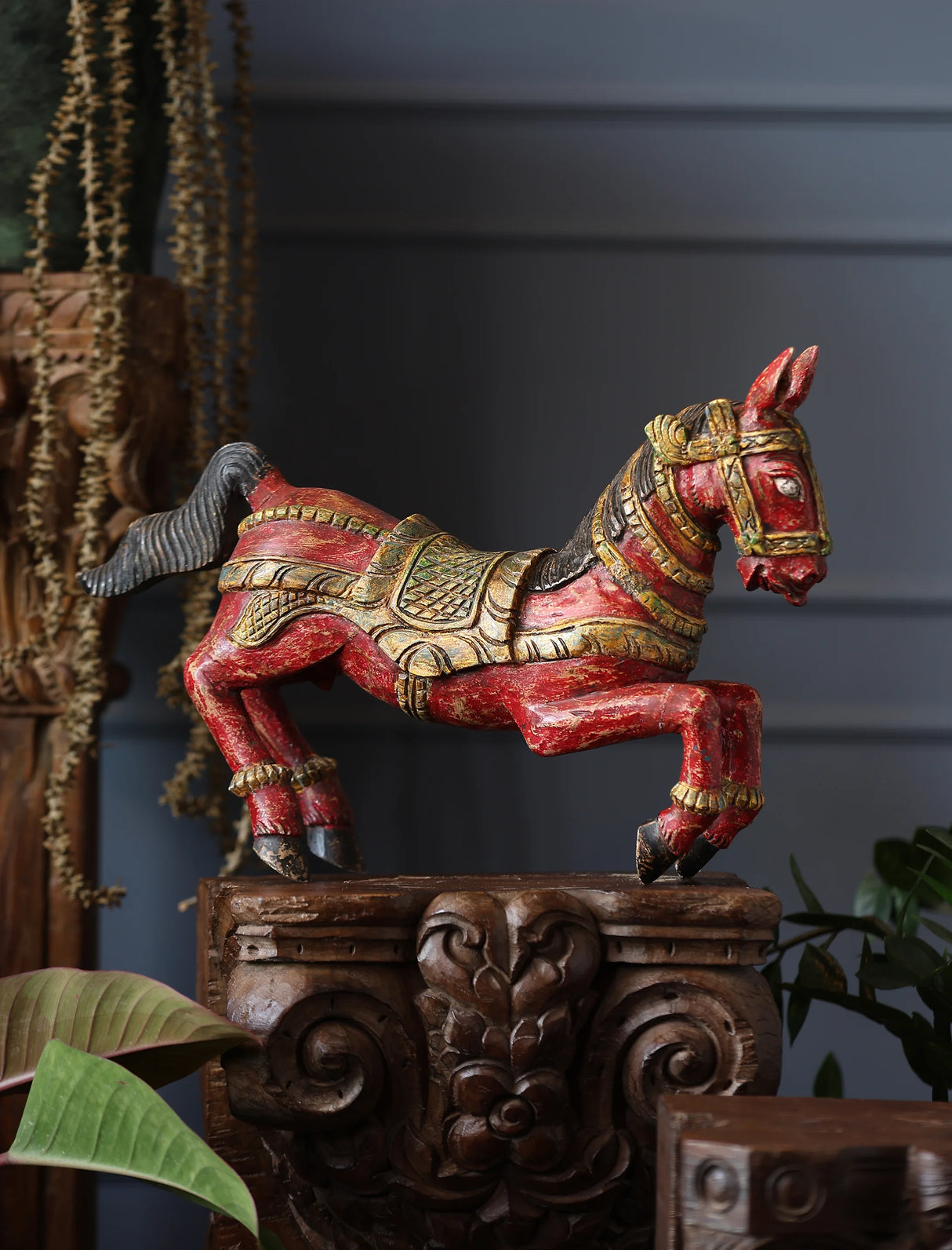 Wooden Whisper - Horse Carved And Hand-Painted