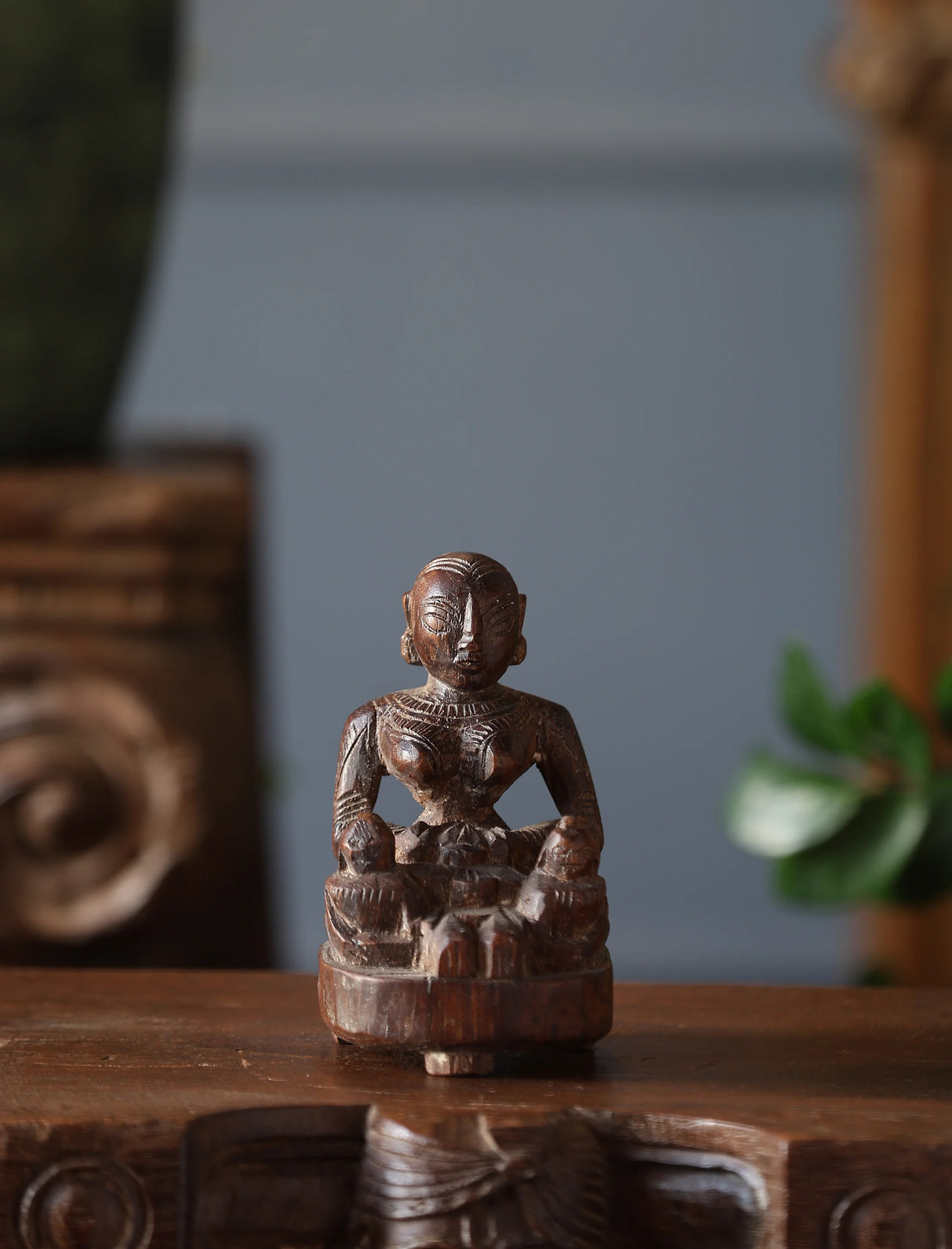 Wooden Whisper - Wooden Antique Sculpture In Teak