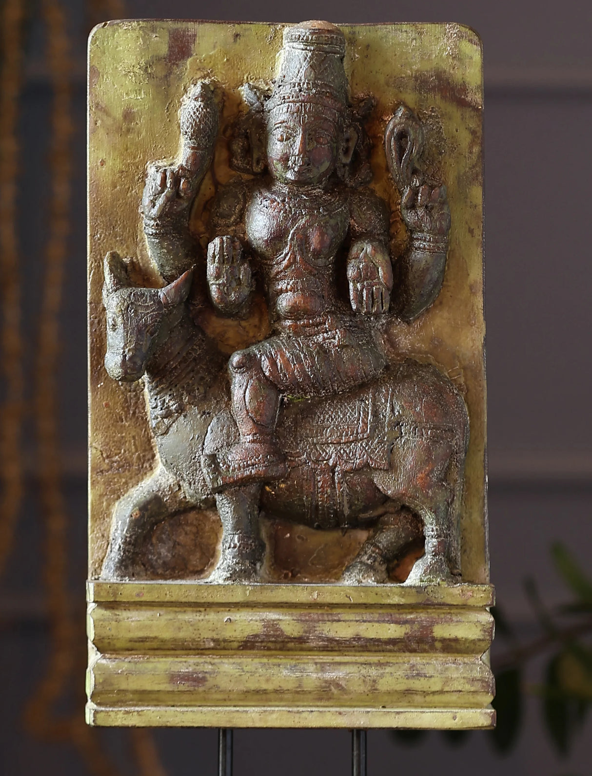 Antiquity Rustica Collective - Wooden South Devta Panel With Stand