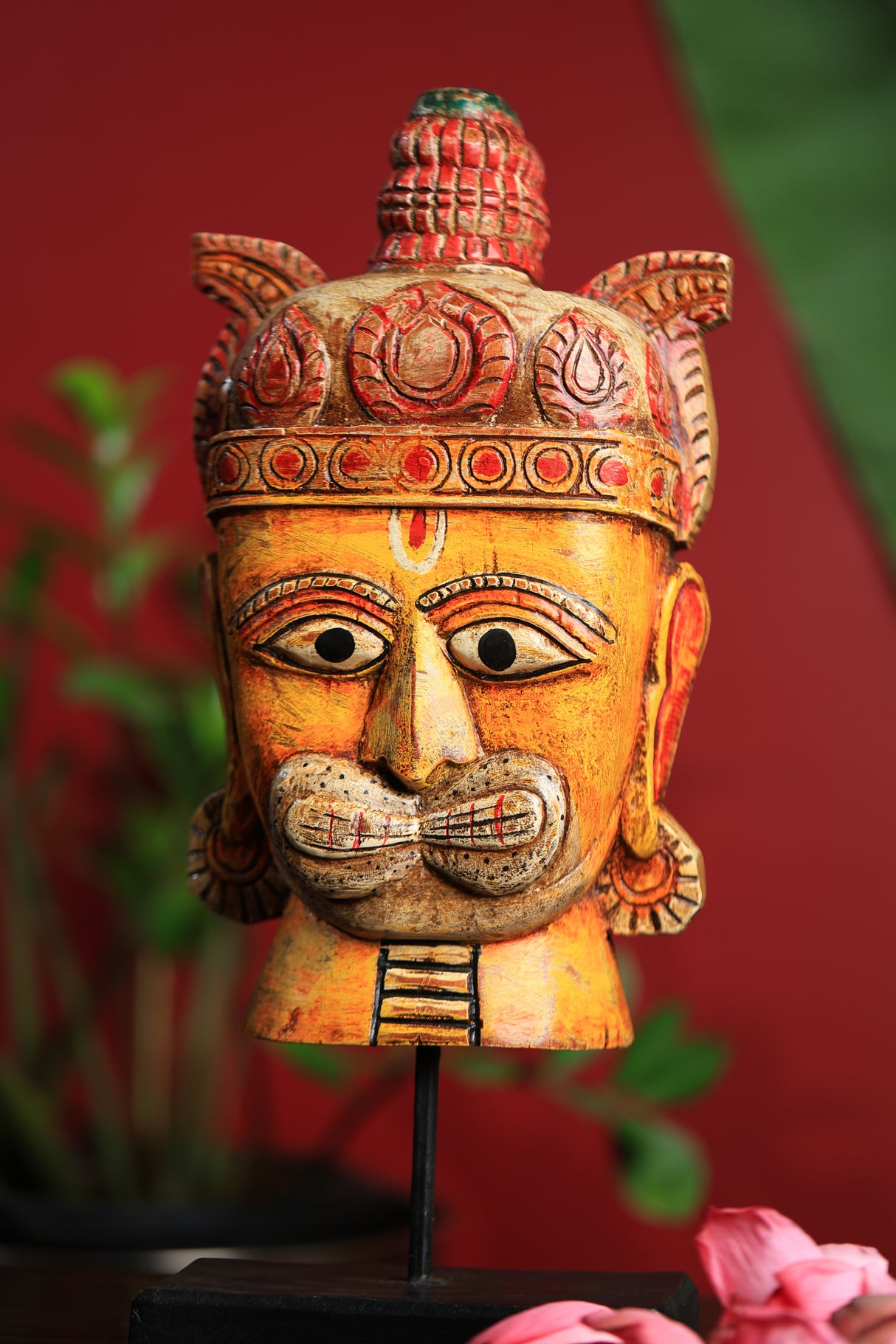 Wooden Hanuman with stand
