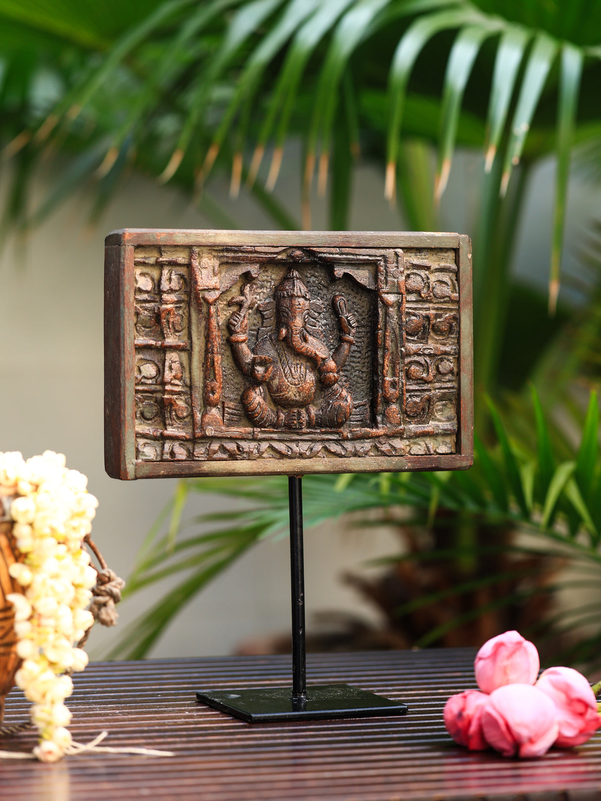 First God-Ganesha wooden panel