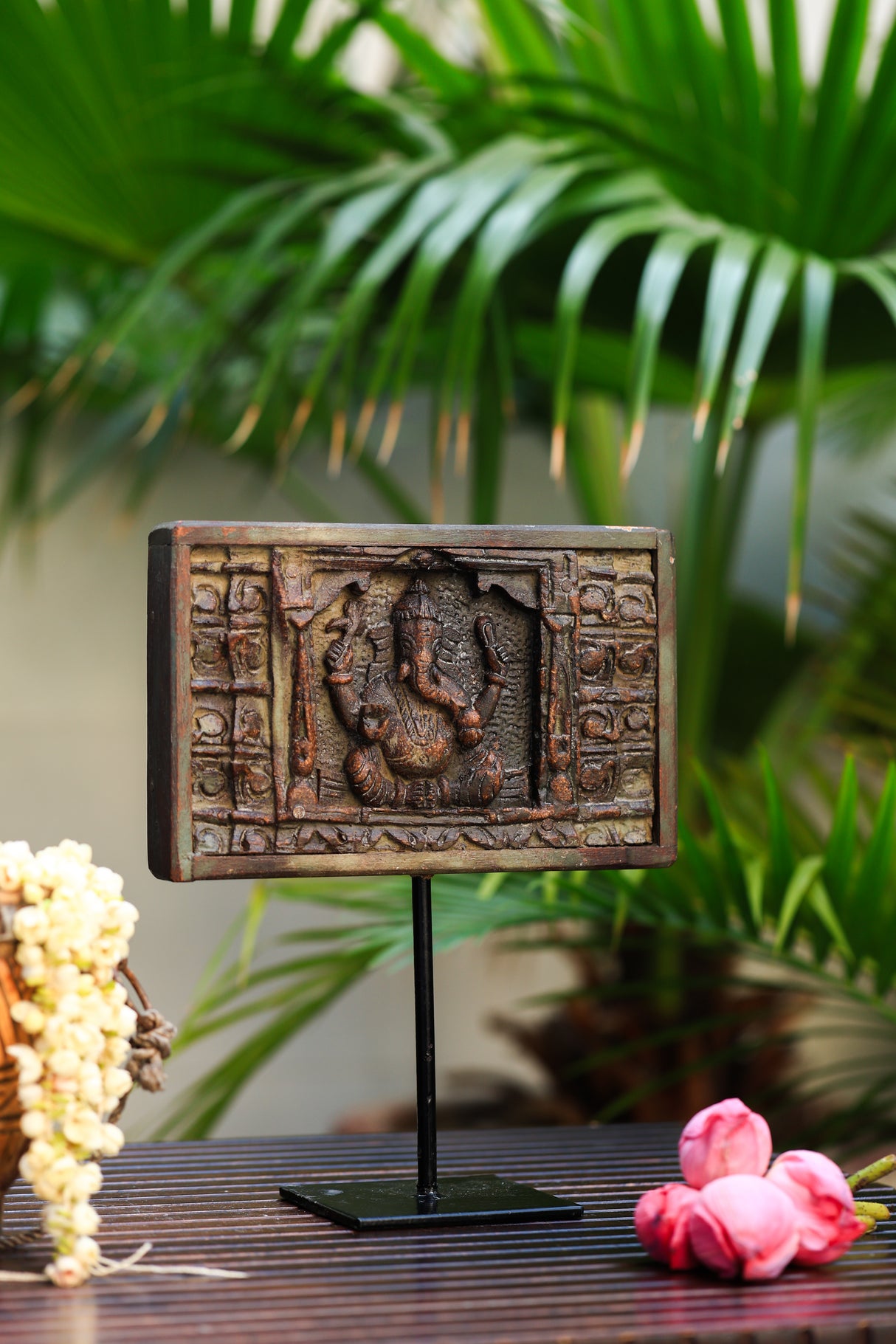 First God-Ganesha wooden panel