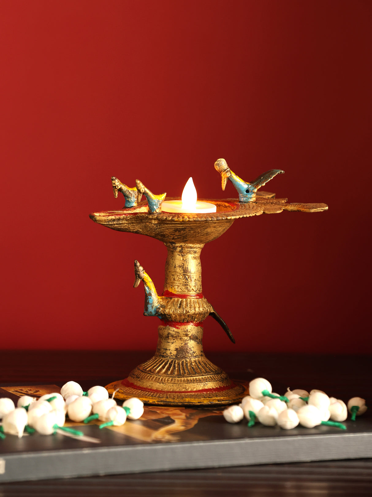 Candle Stand - Antiqued Bird Silhouette