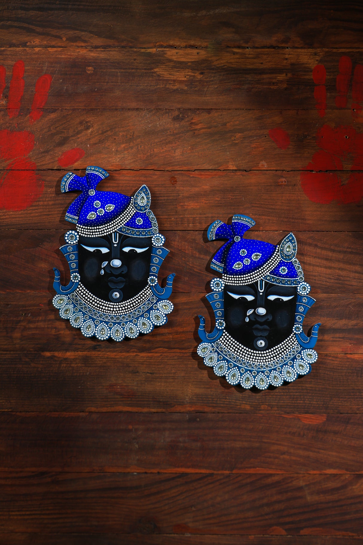 Painted Wooden Shrinath Ji Cutout