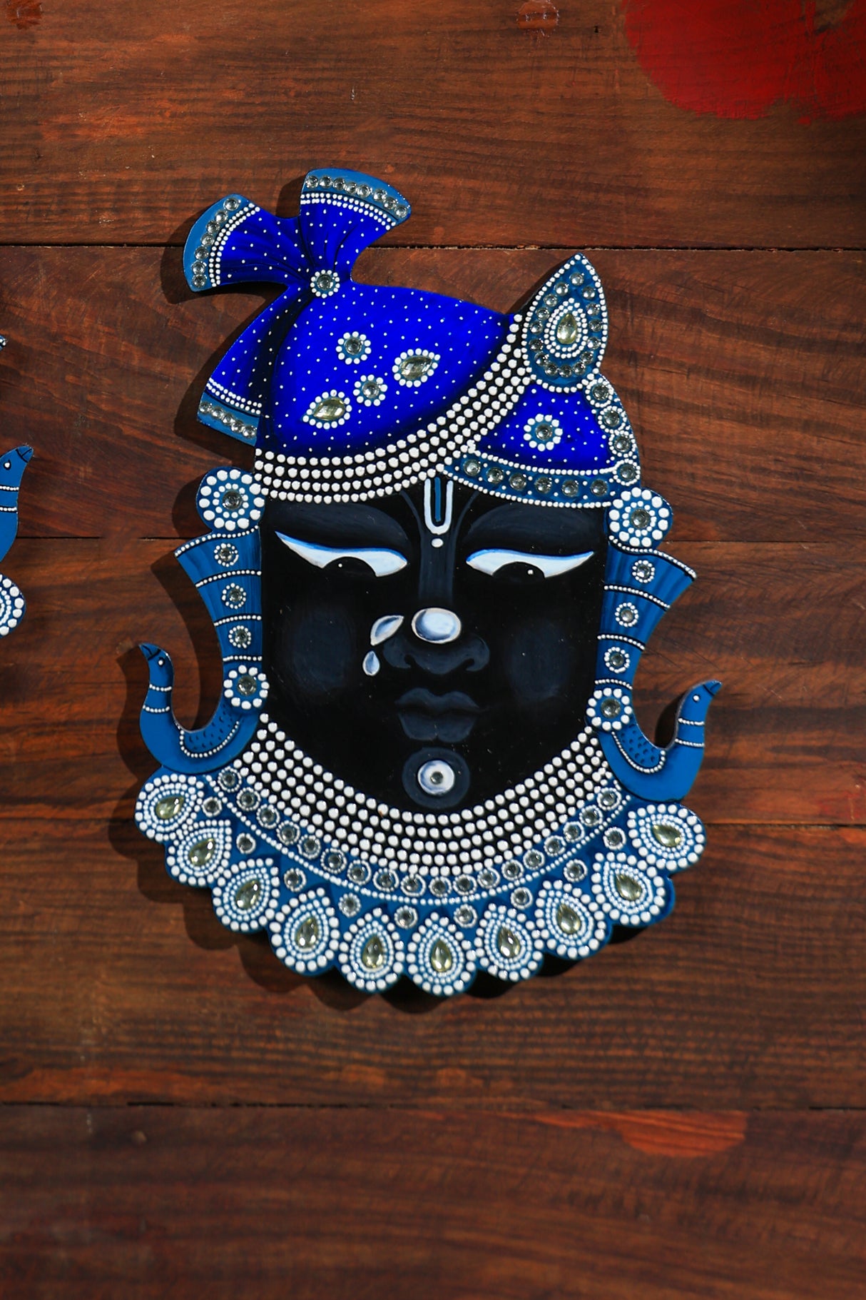 Painted Wooden Shrinath Ji Cutout