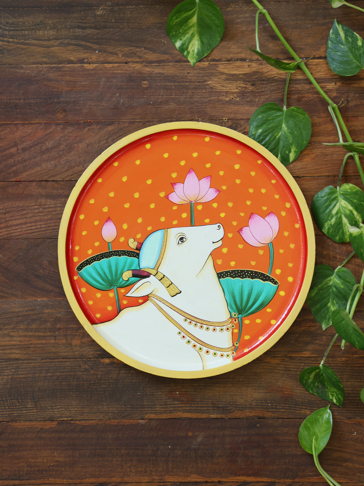 Wooden Wall Plates - Sacred Cow