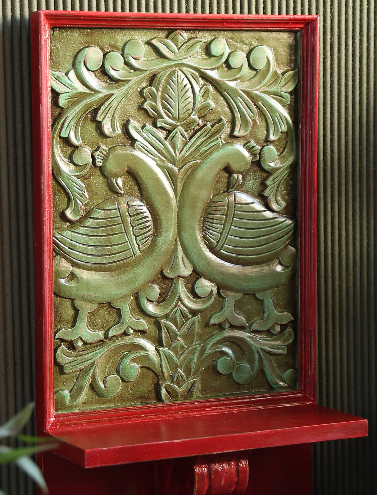 Antiquity Rustica Collective - Wooden Wall Carved Shelf