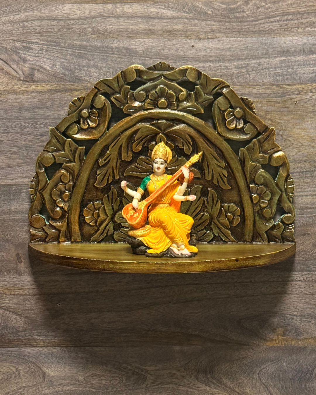 Antiquity Rustica Collective - Wooden Wall Carved Shelf