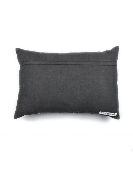 Intricate Embroidered Cushion Cover With Beads with Rich Cotton Duck Lace