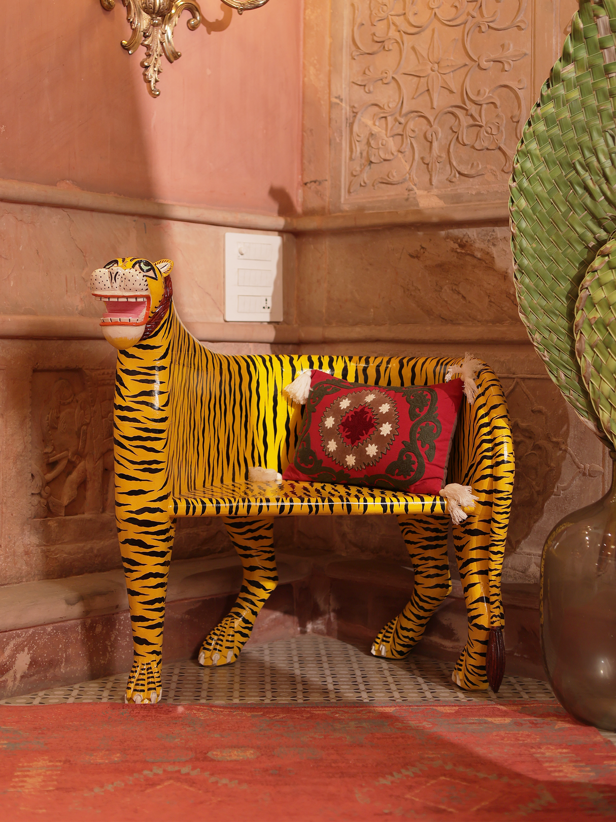 Wooden Tiger Chair Painted