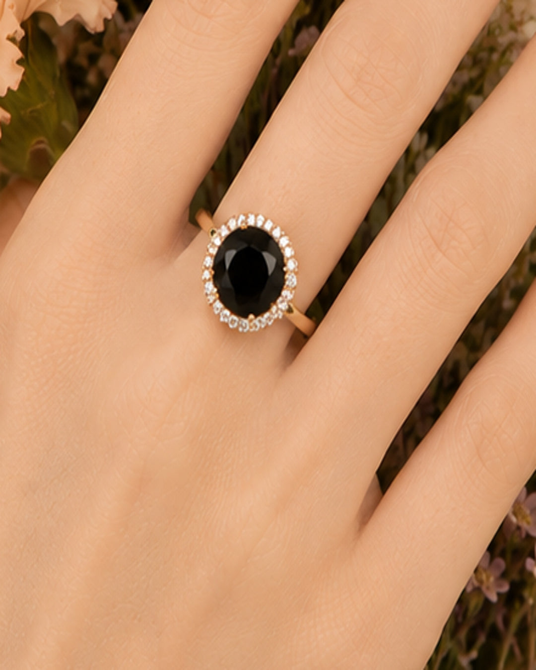 Alina Black Emerald Spark Ring