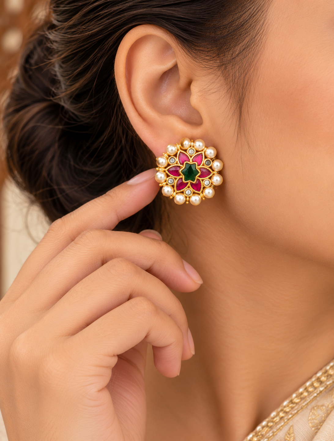 Mughalika Pearl Studs
